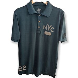 MVP Vintage Men's Polo Shirt Size M NYC 22 Printed Blue NEW WITH TAGS MSRP $79